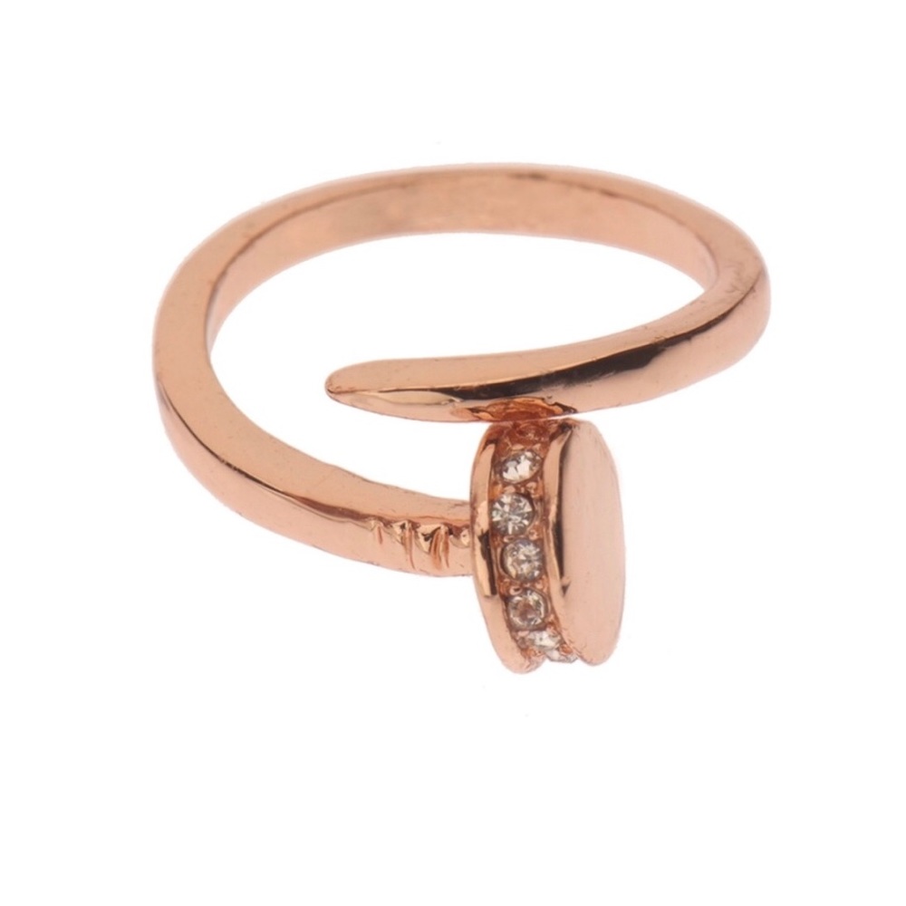 T&J Designs Rose Gold Wrap Nail Ring